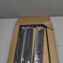 Furnulem 6 Tier Corner Shelf with LED Light, 67.5” Tall Standing Shelf Organizer, Black Narrow Bookshelf with Storage Rack for Wall Corner, Living Room, Bedroom, Metal Frame, Wood Display Shelf