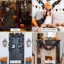 2X 6.6FT Black Maple Leaf Garland, Artificial Autumn Maple Leaf, Halloween Decoration Leaves Wall Decor for Fireplace Mantel, Stairs, Home Decor