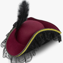 Pirate Costume Hat Women,Pirate Accessories Halloween Costume,Renaissance Tricorn Hat for Adults