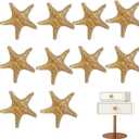 10 Pcs Gold Cabinet Knobs,Zinc Alloy Starfish Drawer Knobs,Cabinet Hardware,for Drawer Bathroom Closet Wardrobe Dresser Cabinet (Starfish)
