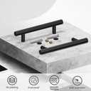 SMARTSTANDARD 12'' Push Pull Sliding Barn Door Handle, Double-Sided Barn Door Handle Black Set, 1 Pack