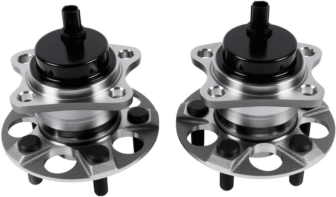 512505 PAIR Rear Left/Right Wheel Bearing and Wheel Hub Compatible with 2010-2015 Prius, 2012-2015 Prius Plug-In 2010 2011 2012 2013 2014 2015 Wheel Bearing Hub Assembly 5 Lugs w/ABS