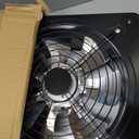 12Inch Exhaust Fan with Plug, 1558CFM Through-the-Wall Ventilation Fan with Light Weight Pure Copper Motor, for Laundry Room, Toilets, Garage, and Shopping Mall, 110V (12 inch, black)