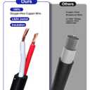 2Pack 9 ft Speakon to Speakon Cables, Professional 14 AWG Audio Cord DJ Male Speaker Cable Wire with Twist Lock, for Audio Amplifier