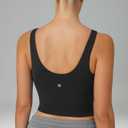 Colorfulkoala Dreamlux Womens Padded Sports Bra High Neck U-Back Yoga Running Workout Athletic Tank Top with Removable Cups (Black, XL)
