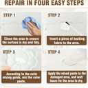 Vigorder Cream Leather Repair Kit for Furniture, Vinyl Repair Kit for Car Interior, Sofa, Purse and Jacket, Restore Any Material with Super Easy Instructions to Fix Scratches, Tears, Holes, Peeling