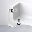 Westbrass D4972-26 1-1/2" Bath Waste & Overflow Assembly with Pull Drain Stopper and Two-Hole Faceplate Top Elbow - Sch. 40 PVC, Polished Chrome (2-Pack)