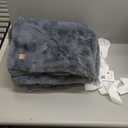 UGG Plush Faux Fur Throw Blanket Reversible Medium Weight Luxury Soft Throw Blankets for Bed or Chair, Hypoallergenic, Machine Washable, Home Decor, 50-inch x 70-inch, Chambray Blue Grey (Euphoria)