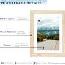 5x7 Wood Picture Frame with 4x6 Mat, Display 4x6 with Mat or 5x7 Without Mat, Wooden 5 by 7 Photo Frame, 5 x 7 Frame for Wall Hanging and Tabletop Display, 4 Pack, Natural Beige