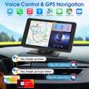 2026 Enhanced Carplay Screen for Car - 7" HD Portable Carplay & Android Auto with Bluetooth, HD Backup Camera, GPS Navigation, Siri, FM Radio, AUX, and Mirror Link Compatible with All Vehicles
