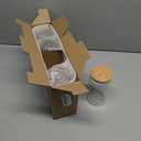 sungwoo 4PCS Glass Cups with Bamboo Lids and Straws, 16OZ Ice Coffee Cup, Drinking Cup set with Wooden Lids, Home Essential Glass Tumblers for Beer, Cocktail, Tea and Latte Clear