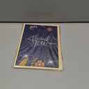 3 x CRTURUNIQ Luxury Navy Blue Thank You Card with Silver Foil - 5x7 Large Blank Note Card with Thick Gold Envelope & Sticker - Premium Heavyweight Cardstock for Wedding, Business, Sympathy & Men