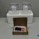 1 Gallon Glass Drink Dispensers For Parties 2PACK.Beverage Dispenser,Glass Drink Dispenser With Stand And Stainless Steel Spigot 100% Leakproof.Lemonade Dispenser With Ice Cylinder.Laundry Detergent