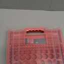 Battery Organizer Storage Holder Box Case with Tester, Stores & Protects Up to 260 Batteries, Double-Clear Locking Lid, Holds AA AAA C D and More (Not Includes Battery Pack) - Red