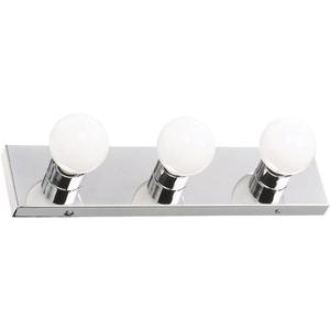 Design House 500850 3-Light Vanity Strip Light Contemporary Dimmable for Bathroom, Bedroom, Makeup Vanity, Polished Chrome, Bulbs Are Not Included 