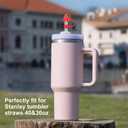 7 x Straw Cover for Stanley Cup, 4Pcs Silicone Straw Topper Compatible with Stanley 30&40 Oz Tumbler, Stanley Cups Accessories (4Pcs-New-E)