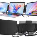 Laptop Screen Extender, 14" 1200P FHD IPS Triple Portable Monitor 16:10 for 13.3"-16" Laptops, Type-C/HDMI Plug & Play Extended Monitor for Mac/Wins/Android/Chrome