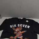 Funny 67 Christmas Six Seven Meme Dabbing Reindeer Boys T-Shirt Size S