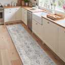 GENIMO 2'6''x6 Non Slip Runner for Hallway,Washable Kitchen Rug Brown Taupe
