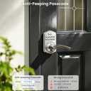 Veise Keypad Door Lock with Handle, Keyless Entry for Front Door & Bedroom, Electronic Lock with Code, Auto-Locking, Easy Installation, Passage Mode, Satin Nickel