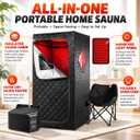 Portable Red Light Infrared Sauna Home with 660nm Red Light Panel
660nm Red Light Panel; Double-Layer Tent Walls; Adjustable Timer & Temperature; Fast Heating; Portable Home Dry Sauna Design