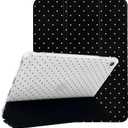 Lovmooful Compatible for iPad 11th 11-Inch A16 (2025),iPad 10 (10.9-Inch,2022 Model,10th Generation) Case with Pencil Holder Cute Polka Dot Aesthetic Design Soft TPU Trifold Stand Protective-Black