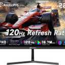 ArcticPro 22 inch 120Hz Monitor, Full HD (1920 x 1080p) Computer Monitor, 99% sRGB, 4000:1 Contrast, 3-Sided Frameless, Ultra Slim, VESA, LowBlue Mode, Tilt Adjust, HDMI *1, VGA*1