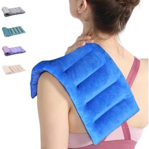 SuzziPad Microwavable Heating Pads for Neck and Shoulder Back Discomfort Reduction, 7x16 Heated Pad Microwave, Moist Hot Pack for Soothing Fatigue, Unscented Heat Packs, Sore Muscle, Navy Blue