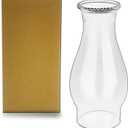 Oil Lamp Chimney 3 Inch Base 8 2/8 Inch Height Kerosene Lamp Shade Tall Clear Glass Replacement Lamp