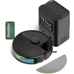 iRobot Roomba 105 Combo Robot Vacuum & Mop with AutoEmpty Dock - Self-Empties for 75 Days, Intense Power-Lifting Suction, LiDAR Navigation, Multiple Cleaning Modes, Avoids Mopping Carpet