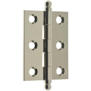 idh by St. Simons 82015-014 Professional Grade Quality Genuine Solid Brass Cabinet Hinges, Bright Nickel, 2 x 1-1/2-Inch, Pair