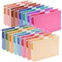 16 Pack Extra Capacity Plastic Hanging File Folders Letter Size Heavy Duty 2 Inch Expansion Reinforced Hang Folder with 1/5-cut Tabs Filing Cabinet Folders for Office Home (Multicolor)