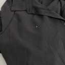 Women's Button Down T-Shirt Dress Casual High Low V Neck Loose Long Dress with Belts (X-Large, D Black)