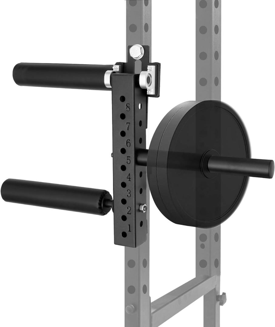 Power Rack Mounted Leg Extension and Curl Machine  1.02in & 0.71in Hole Compatible, 8-Position Adjustable Seated Leg Trainer with 175lbs Capacity, Squat Rack Attachment (1.02in(26mm))