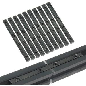 10PCS Black Straight Line Inside Connector Joint Bracket Length 3.9 Inch with M5 Screws for 6mm T Slot Aluminum Extrusion Profile 2020 Series