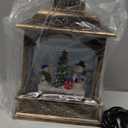 Snowman Christmas Decorations Snow Globes Lantern Lighted Water Swirling Glitter, with Stars Projection/Music, Christmas Decorations Indoor - USB/Battery Operated-Snow Globe for Kids Adults