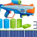 Elite Junior Rookie Pack, Easy Play Toy Foam Blaster, 32 Nerf Elite Darts, 4 Targets, Nerf Blasters for Kids Outdoor Games, Ages 6 & Up 