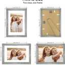 Hongkee 8x12 Picture Frame with Glass, Display Pictures 6x9 with Mat or 8 x 12 without Mat - Wall and Tabletop, 8 by 12 Photo Wooden Frames (Grey, 1 Pack)