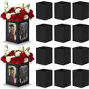 15 Pack Graduation Box Centerpieces for Table 6/7 Inch Photo DisplayPicture Table Box Photo Props Frame for Grad Party Favors Birthday Wedding Dinner Party Graduation DecorationsBlack