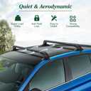 43" Universal Car Roof Rack, Adjustable Aluminum Roof Rack Cross Bars with Anti-Theft Lock for Most Vehicle Without Roof Side Rail, 165LBS Loading Capacity