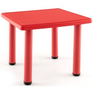 Axidou 24'' Square Kids Desk – Versatile Activity Table for Toddlers 1-8 – Sturdy Craft & Drawing Table – Perfect Small Kitchen & Card Table – Top Choice School Desk for Kids-  Red