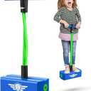 CUUGO LET'S GO! CG Jumping Promotes Growing Taller- Pogo Stick Foam Pogo Jumper for Kids, Toys for 3-12 Year Old Boys Girls Outdoor Toys Indoor Toys Fun Gifts Christmas Stocking Stuffers Gifts (Green Blue)