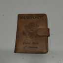 Airtag Passport Holder Cover Wallet Travel Essentials Leather Rfid Blocking Case Vacation Luggage Must Haves Travel Accessories for Men Women (117#Coffee)