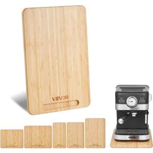 VEVOR Appliance Slider, Large 16 x 12-inch, Rolling Sliding Tray with Rubber Wheels & Hollow Handle, Easy to Clean, Appliance Rolling Tray for Coffee Maker, Kitchen Countertop, Natural Wood