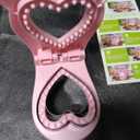 uxcell Crustless Sandwich Cutter, Heart Shape Uncrustable Sandwich Maker Sealer Press Bread Cookie Cutter and Sealer for DIY Breakfast Lunch Afternoon Tea (Pink)