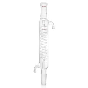 QWORK Jacket 200mm Glass Condenser with 24/40 Joint for Laboratory