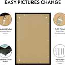 Hongkee 20x30 Frame, Black Wood Style - Display Posters 16 x 24 with Mat or 20x30 without Mat, Wall Mounting Horizontal and Vertical, 1 Pack