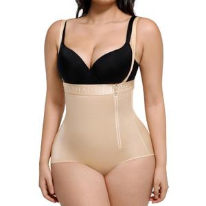 SHAPELLX Shapewear Panties Body Shaper Tummy Control High Waisted Body Shaper for Women Panties (Small Beige)