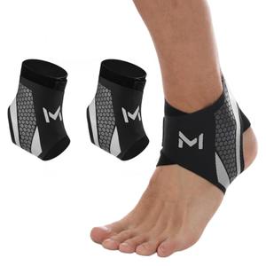Ankle Brace 2 Pack, Adjustable Lace-Up Ankle Support with Stabilizing Straps, Breathable Compression Ankle Stabilizer for Running, Basketball, Sports & Daily Wear for Men & Women (Gray)