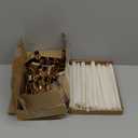 24 Set Candle Holders Bulk with 10'' Dripless Taper Candles 3.3'' 5.5'' 6.3'' Metal Candlestick Holders Vintage Modern Decorative Table Centerpiece for Wedding Birthday Home Decor (Gold)